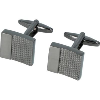 Willen Manschettenknöpfe Riffeloptik Gunmetal